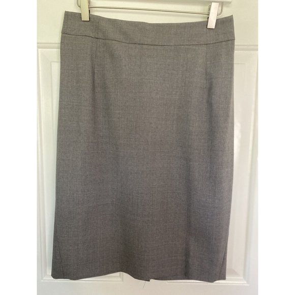 Theory Gray Stretch Wool Spandex Pencil Skirt‎ Size 6 Joanie Style Career EUC - Picture 14 of 16